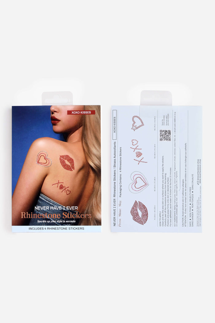 XOXO Kisses - Rhinestone Tattoo Set