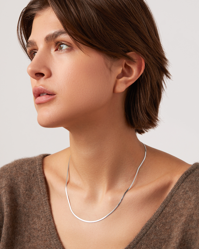 JENNY BIRD Waterproof Zeina Slim Chain Silver Chain For Women