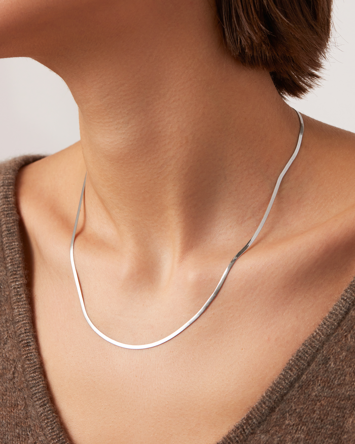 JENNY BIRD Waterproof Zeina Slim Chain Silver Chain For Women